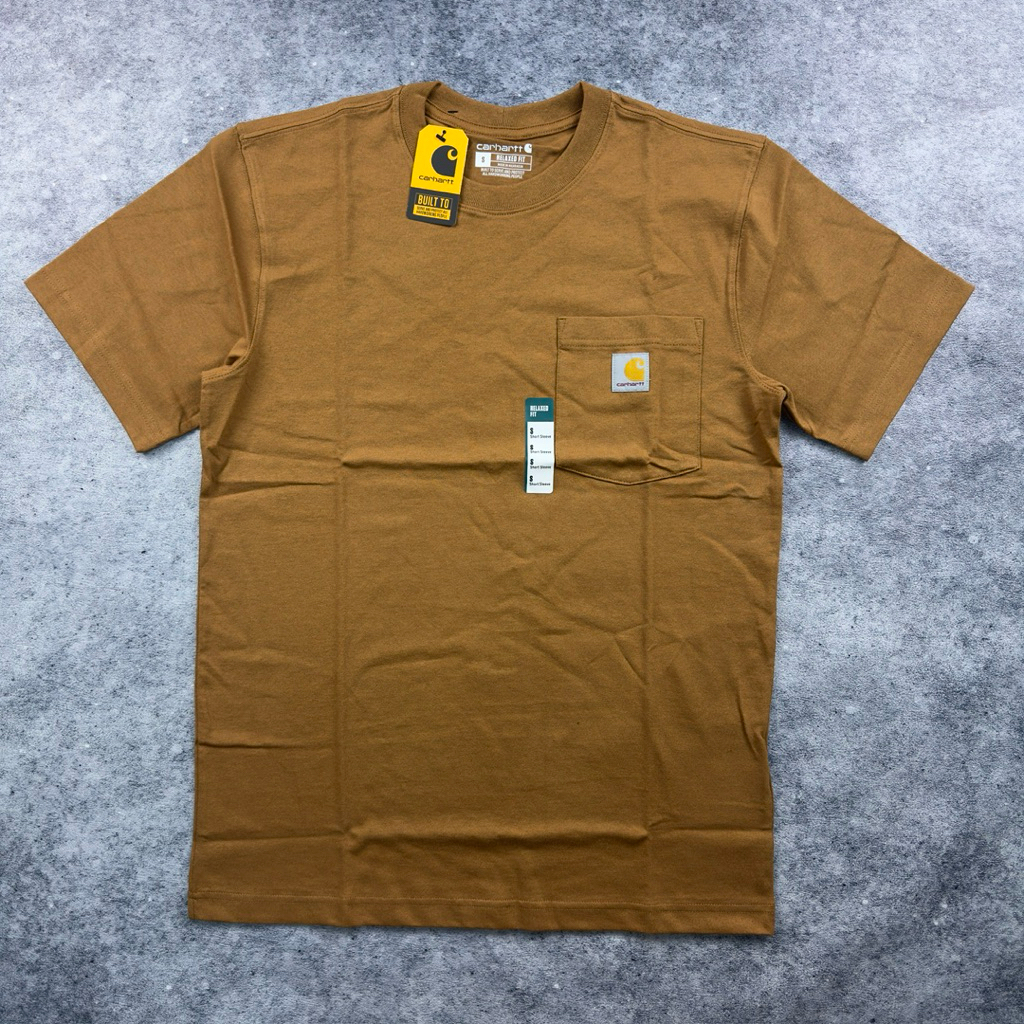 CARHARTT POCKET T-SHIRT ORIGINAL RELAXED FIT HEAVYWEIGHT CARHARTT BROWN