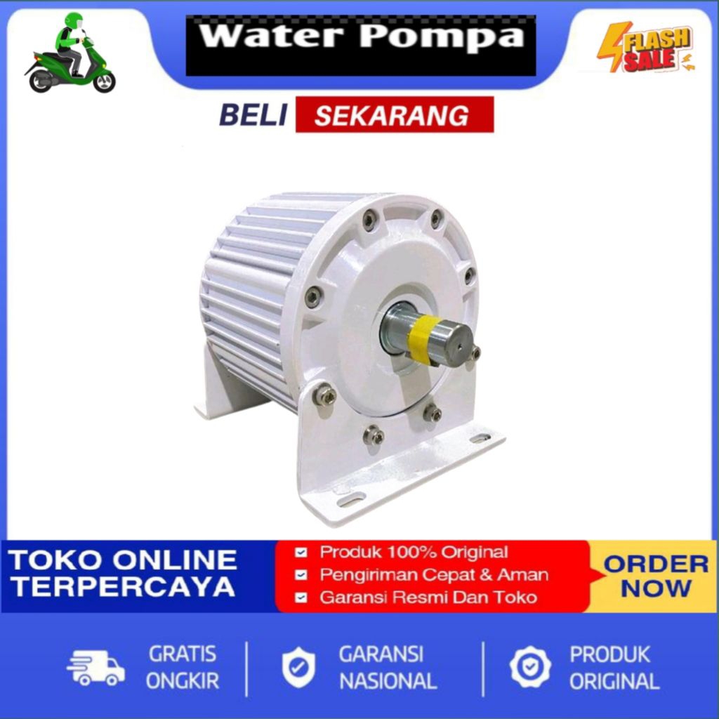 Generator Magnet Permanen Permanent Wind Turbine Turbin Angin 1000W 24V 48V Low RPM 500 RPM