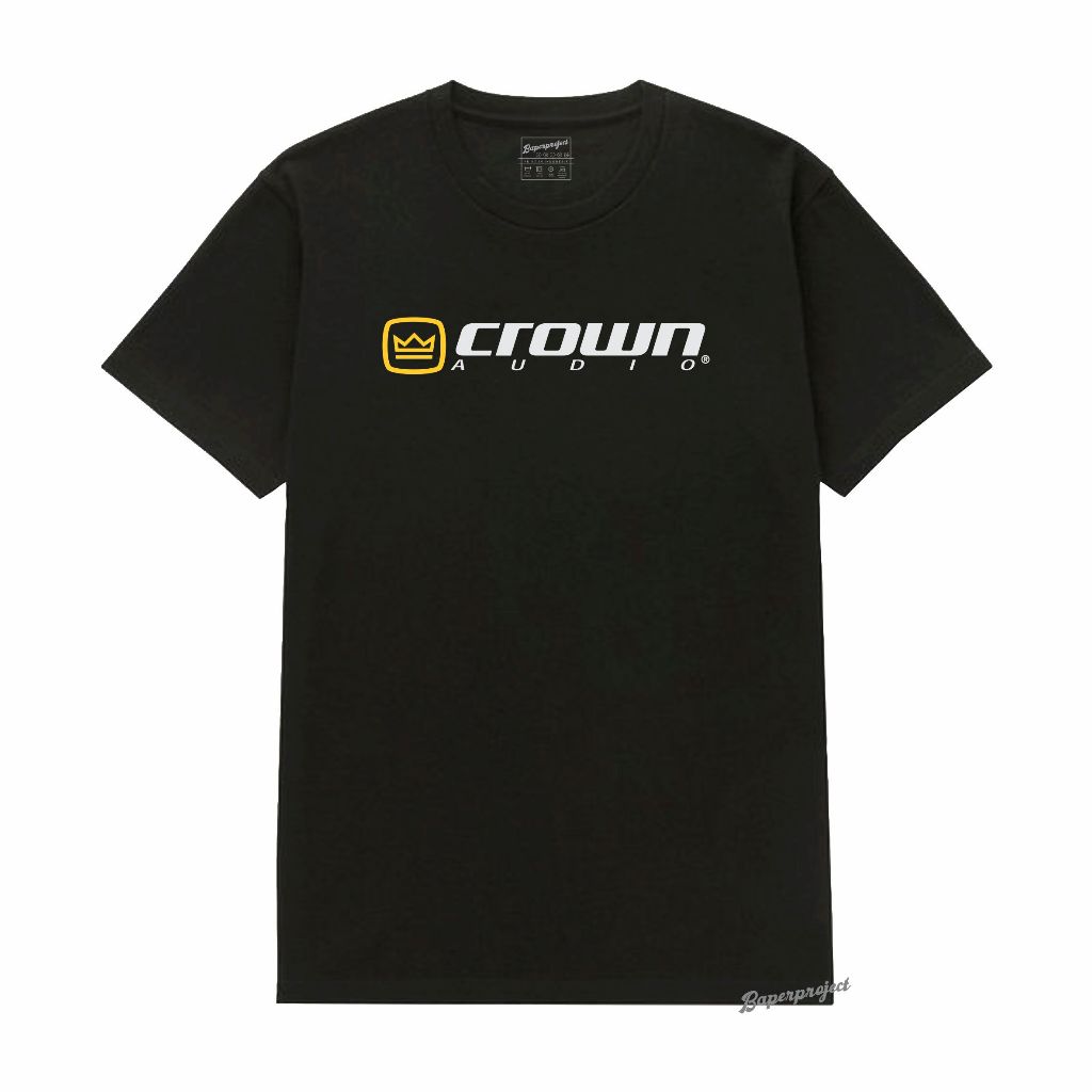 Kaos Crown Audio Pria T-shirt Amplifier Power Amp Stereo Pro Round Neck Unisex 100% cotton