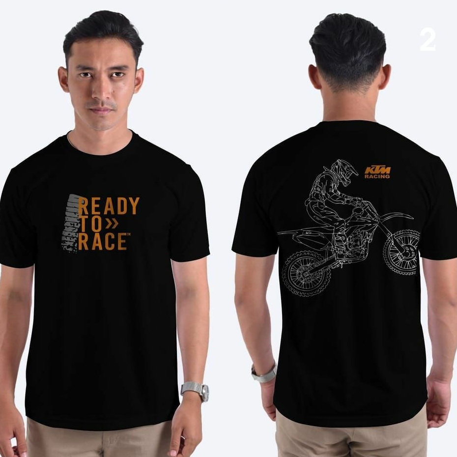 Kaos Distro t shirt pria Jersey Trail Jersey Ktm Racing