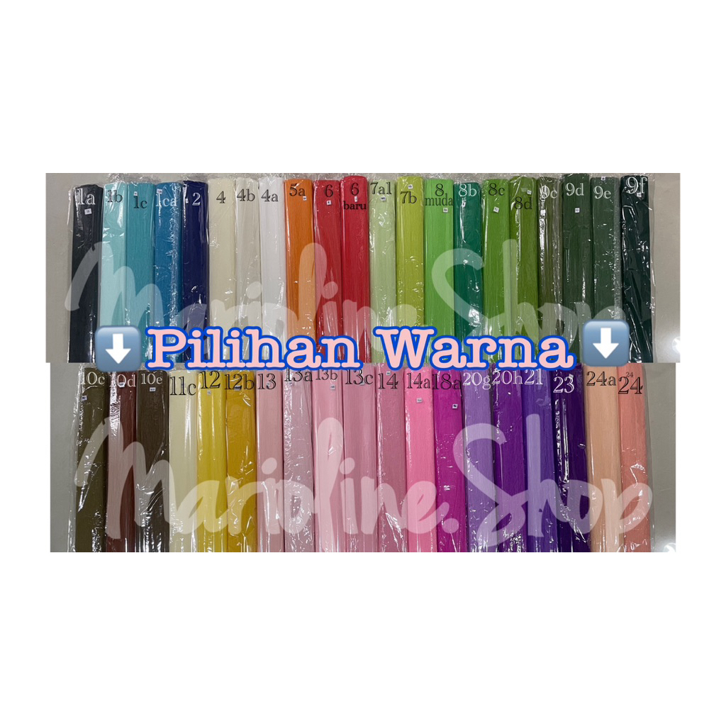 Kertas Krep Impor Tebal Itali Italia Crepe Paper Roll Paper Flower Wrapping Paper Crepe Krep Impor