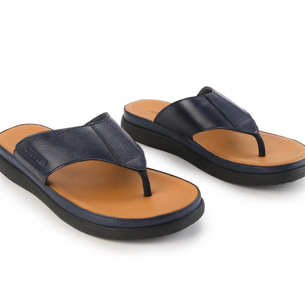 Sandal Slide Pria Obermain Original - Leather - Evmarx