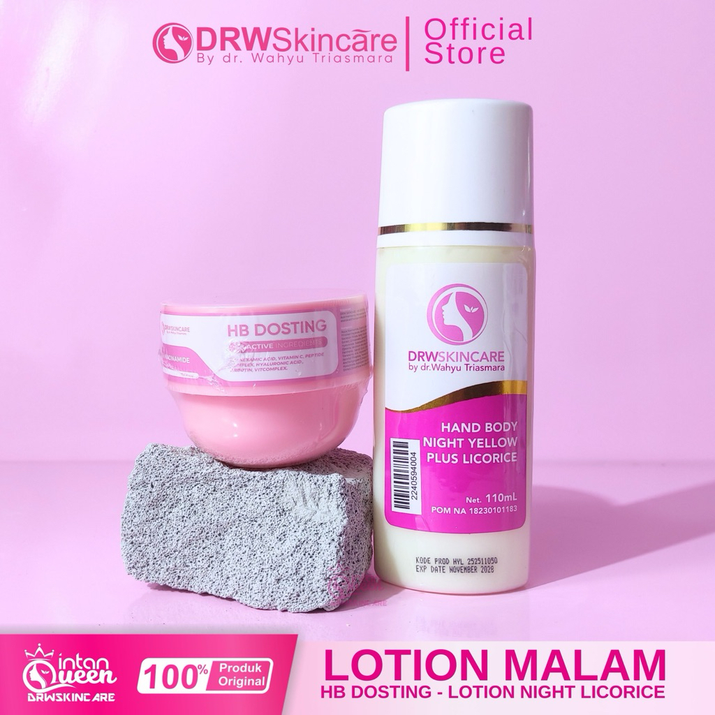 DRW Skincare Lotion Malam Hb Dosting Lotion Night Premium Malam Pemutih