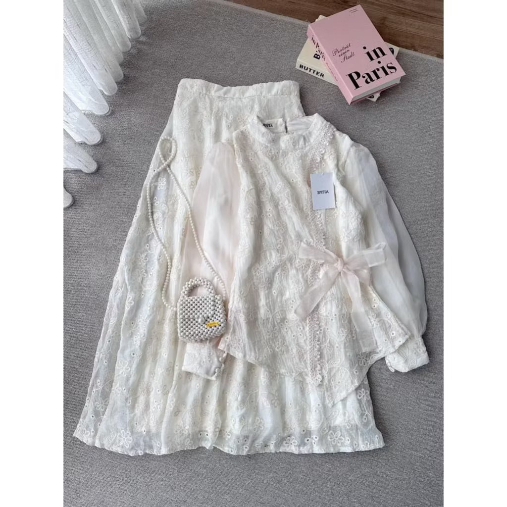 CANDY LADY Kivana Series Organza Skirt Set / Set Rok Wanita Terbaru / Setelan Rok