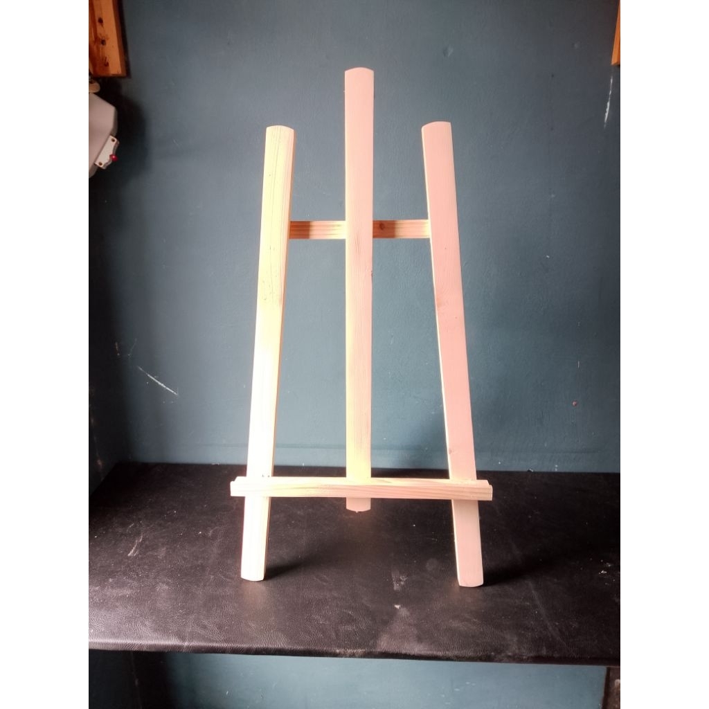 stand pigura kayu jati belanda stand pigura sedang easel stand