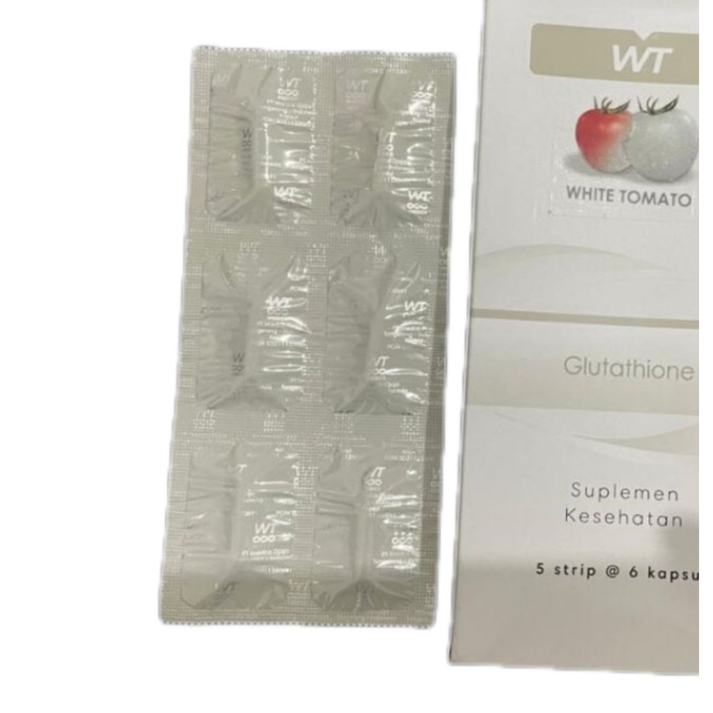 WT WHITE TOMATO STRIP 6 KAPSUL pemutih kulit badan ori