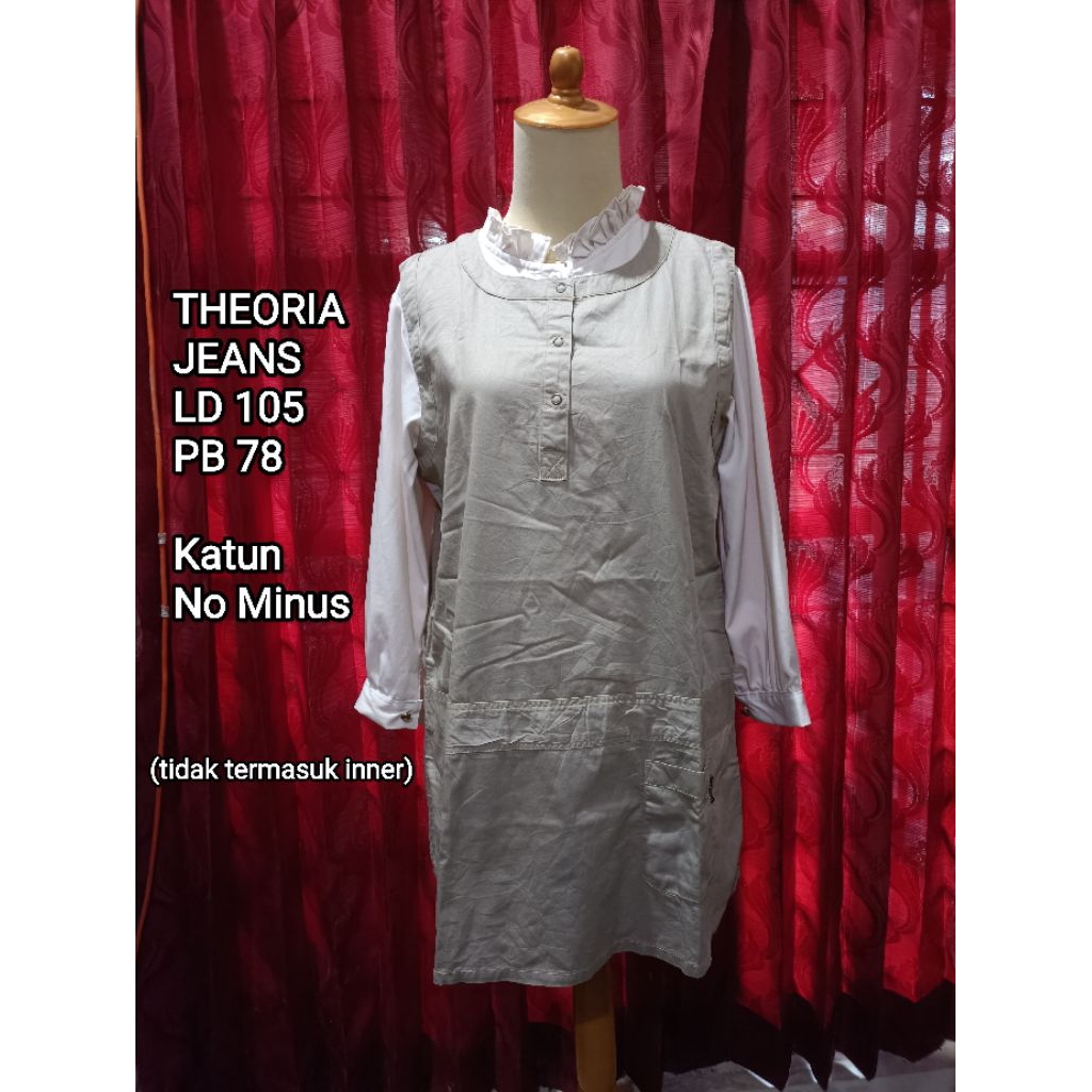 THEORIA JEANS Sleeveless Top Simple Casual Atasan Kutungan