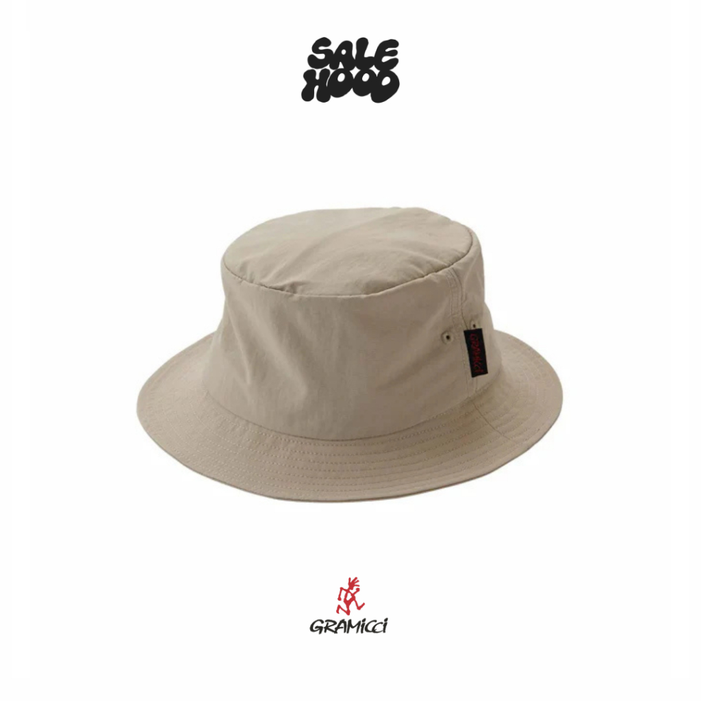 Topi Gramicci Nylon Packable Bucket Hat CRÈME / BLACK / KIWI - G5SA-095-25