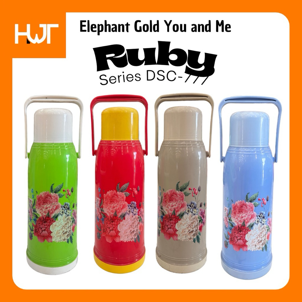 [HWT STORE] Termos Elephant GOLD | Series Ruby | DSC-777 | Kapsitas 2 Liter - Tahan 48 Jam