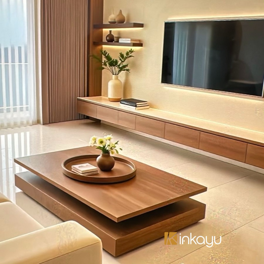 MEJA TAMU CUSTOM MODEL BARU MINIMALIS KAYU JATI MEJA TAMU MINIMALIS KOTAK ALA JEPANG