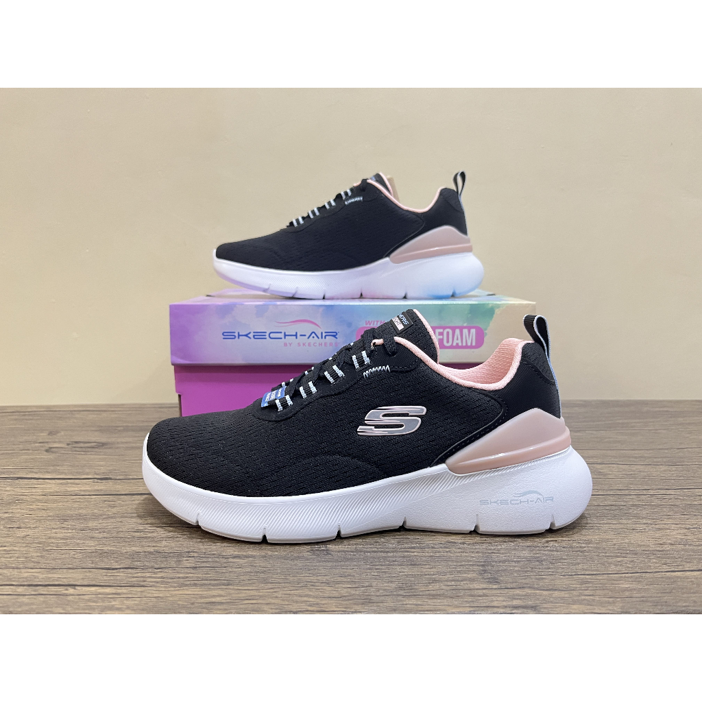 Sepatu Casual women Skechers Skech Air Dynamight 2.0 Casual Charm Black Coral 150371/BKCL Original