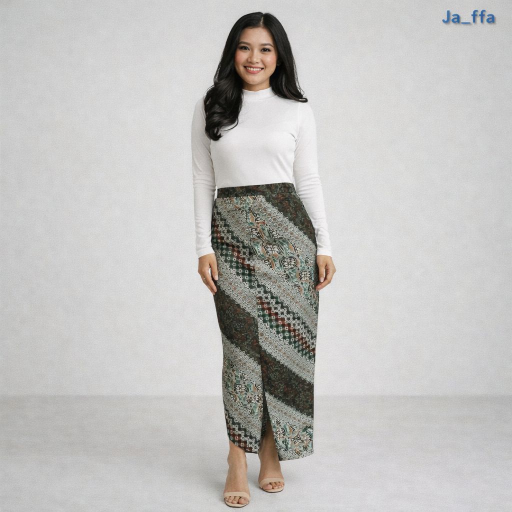 Rok Span Batik Free Belt/Rok Span Pramugari