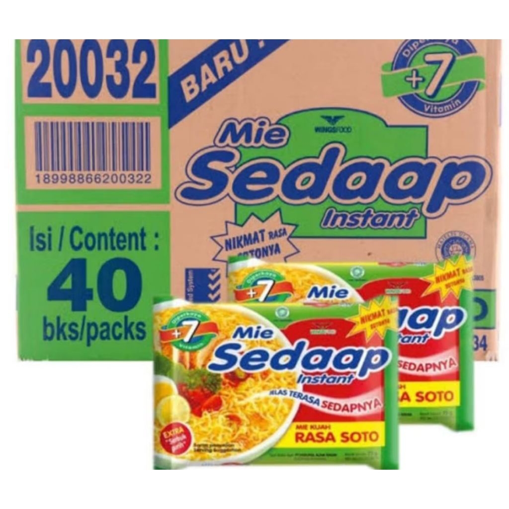mie sedap soto 1 karton