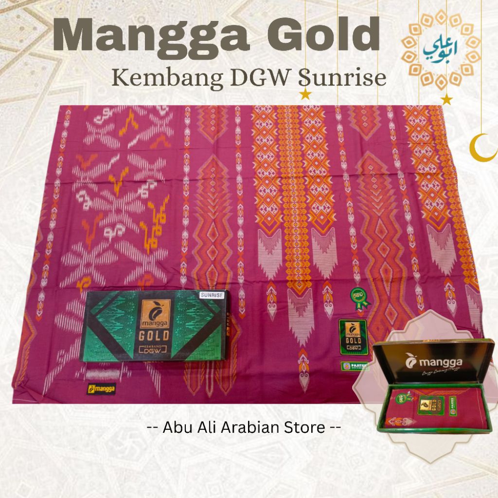 Sarung Mangga Gold Kembang DGW Sunrise