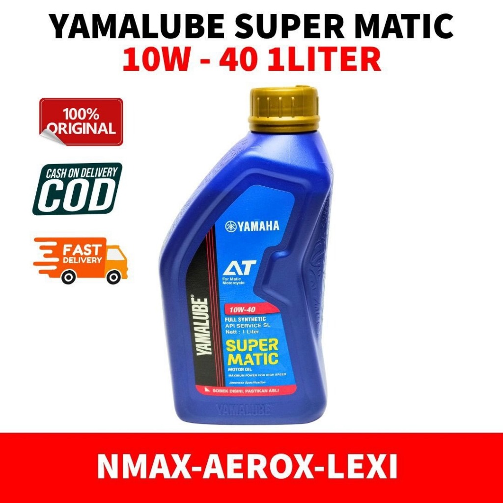 Oli YAMALUBE SUPER MATIC 1 LITER Original YAMAHA 100% FULL SYNTECIC NMAX,NMAX 155,AEROX,LEXI - COD