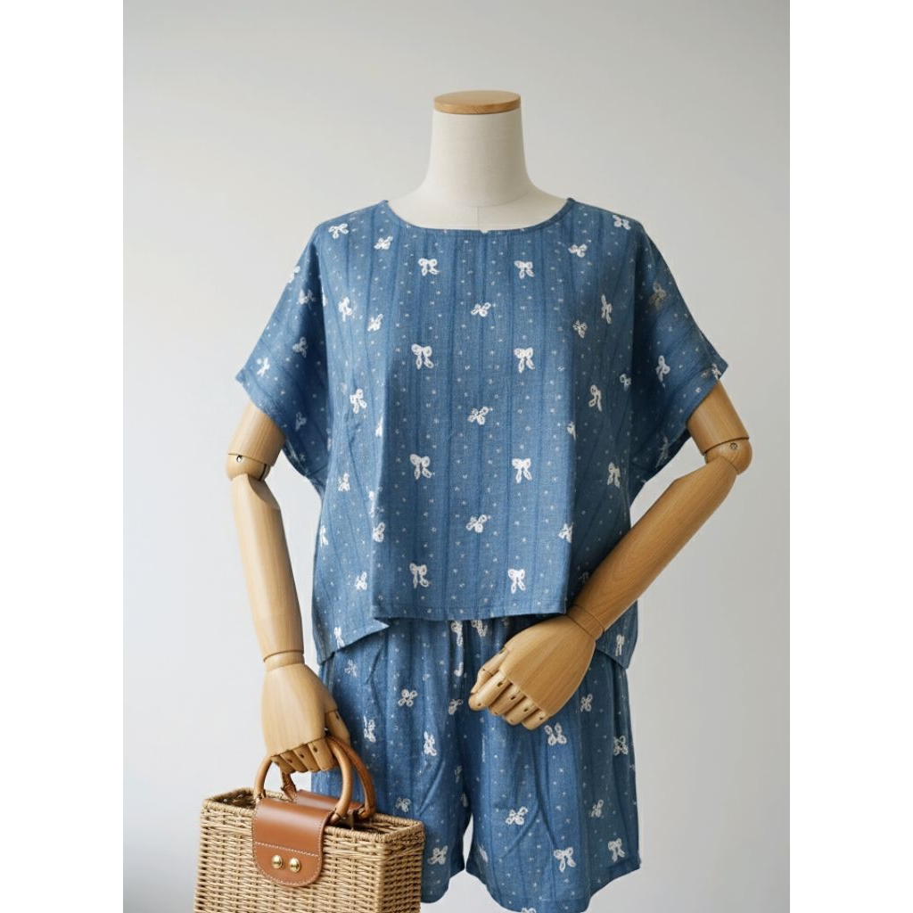 Oneset Pendek Jumbo Babydoll Rayon Premium Setelan Pendek Nyaman