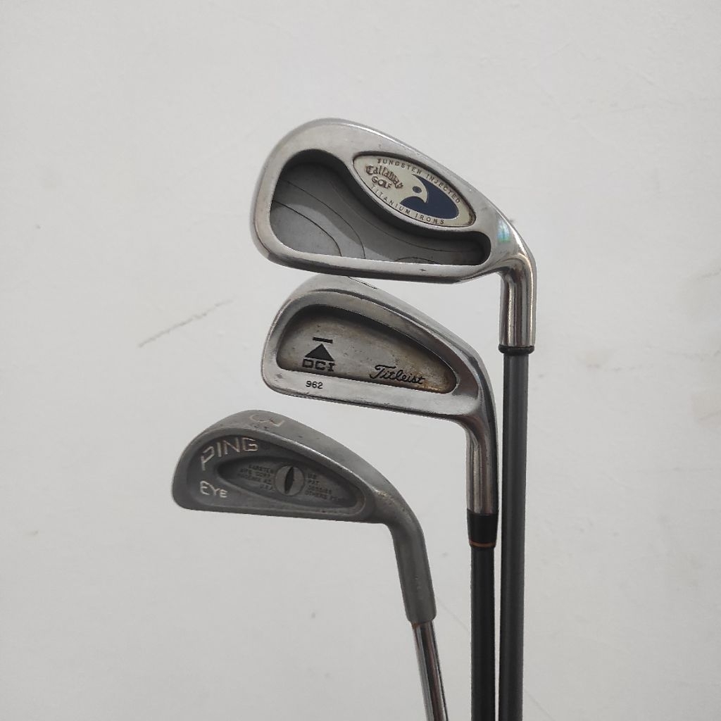 Stick Golf Long Iron 3 Callaway Hawk Aye UL Titleist DCI 962 PING EYE Black Dott Shaft Graphite Flex