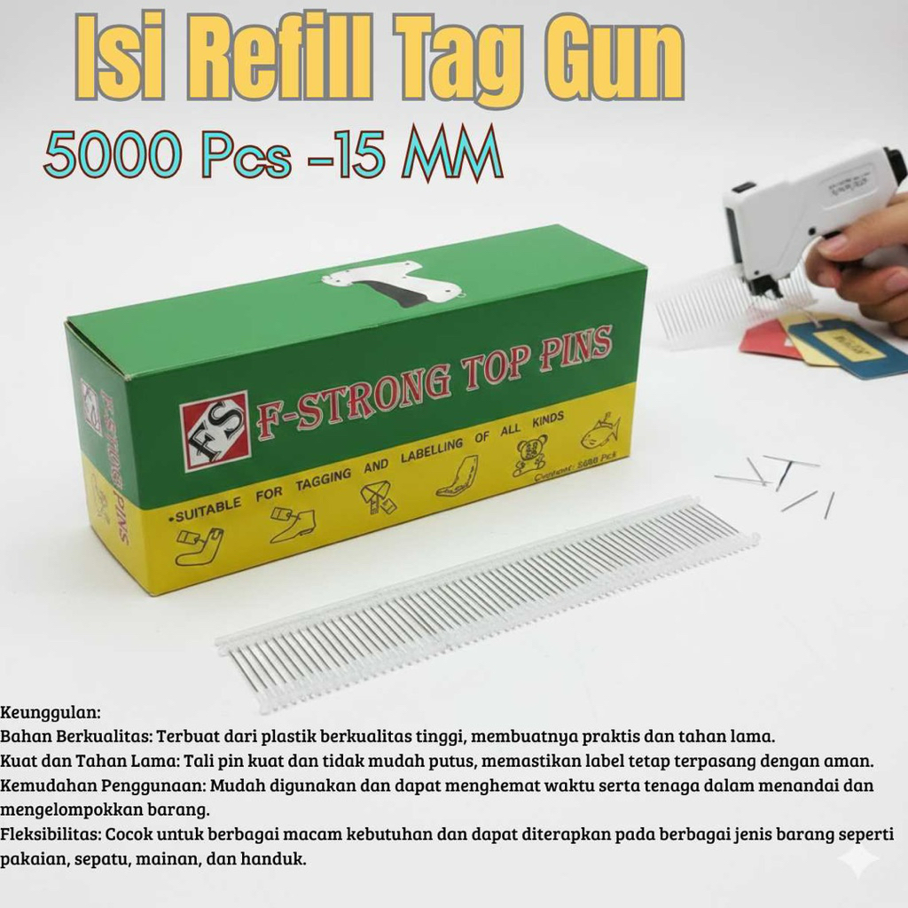 Top Pin Tag Gun isi Tag gun Arrow Label Laundry
