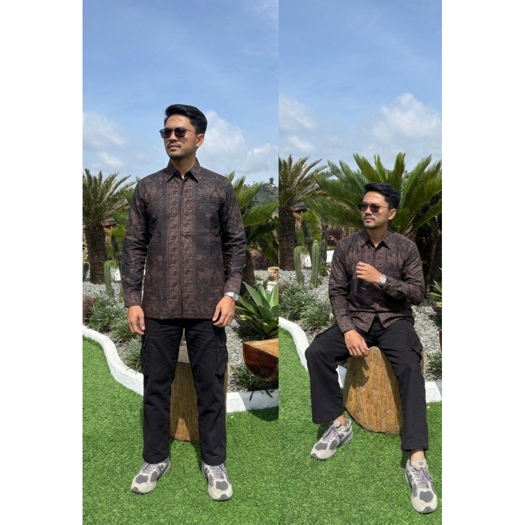 [ARINIbatik][ Size S ] Batik Jambi - Kemeja pria, Baju laki-laki, Pakaian batik Jambi dengan bahan k