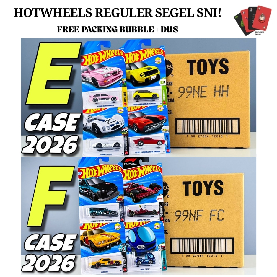 Hot Wheels Hotwheels Diecast Karton Kartonan Dus Segel SNI 72 Pcs Lot A B C D E F G H J K L M N P Q