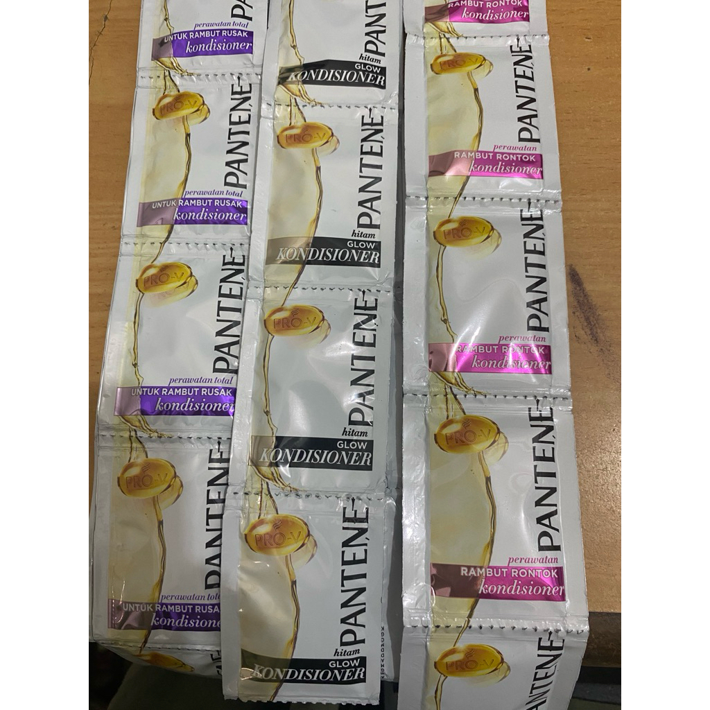 (1 renteng) Shampoo & Conditioner Pantene Rambut Rusak - Anti Rontok, Melembutkan, Anti Ketombe