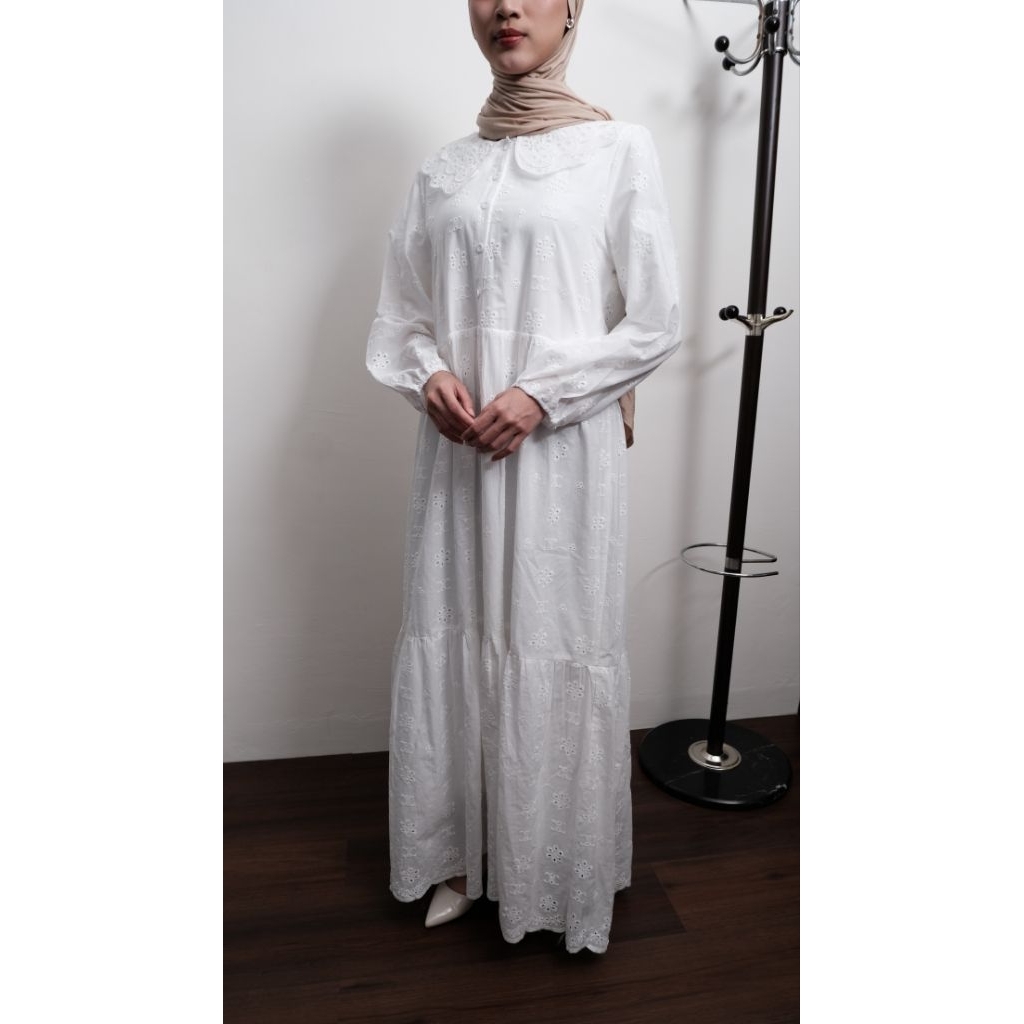 PINKDOSE DRESS KATBOL PUTIH GAMIS PANJANG PUTIH