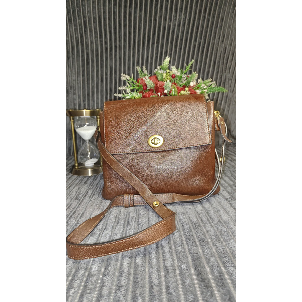 Preloved tas kulit sapi asli