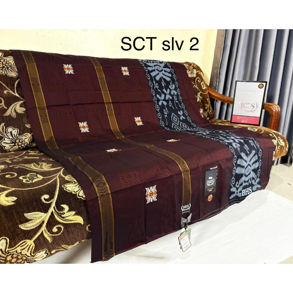 Sarung BHS Royal Gold Silver New Motif Original BHS Sarung Sultannya SRM GOLD Silk Hitam Putih Abu L