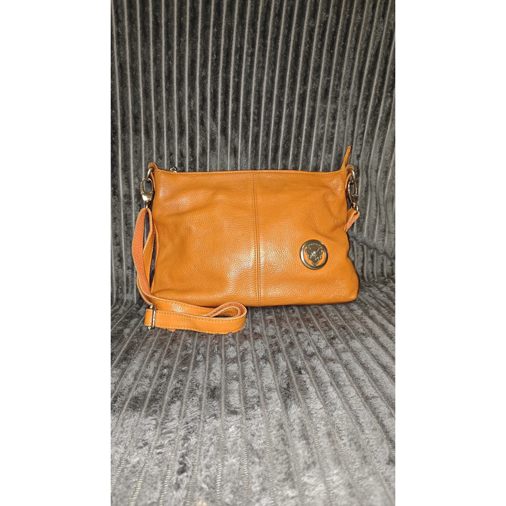 Preloved tas kulit sapi asli