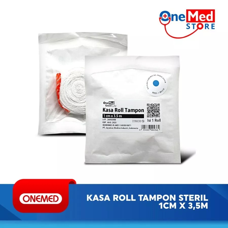 Kasa Roll Tampon Steril 1 cm x 3.5 m Onemed