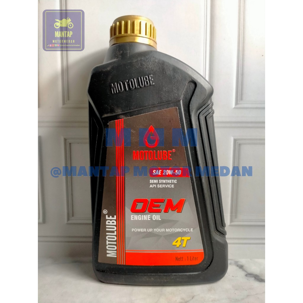 Oli Mesin Motor Motolube 4T 1 LITER SAE 20W - 50 Semi Synthetic Kualitas Bagus