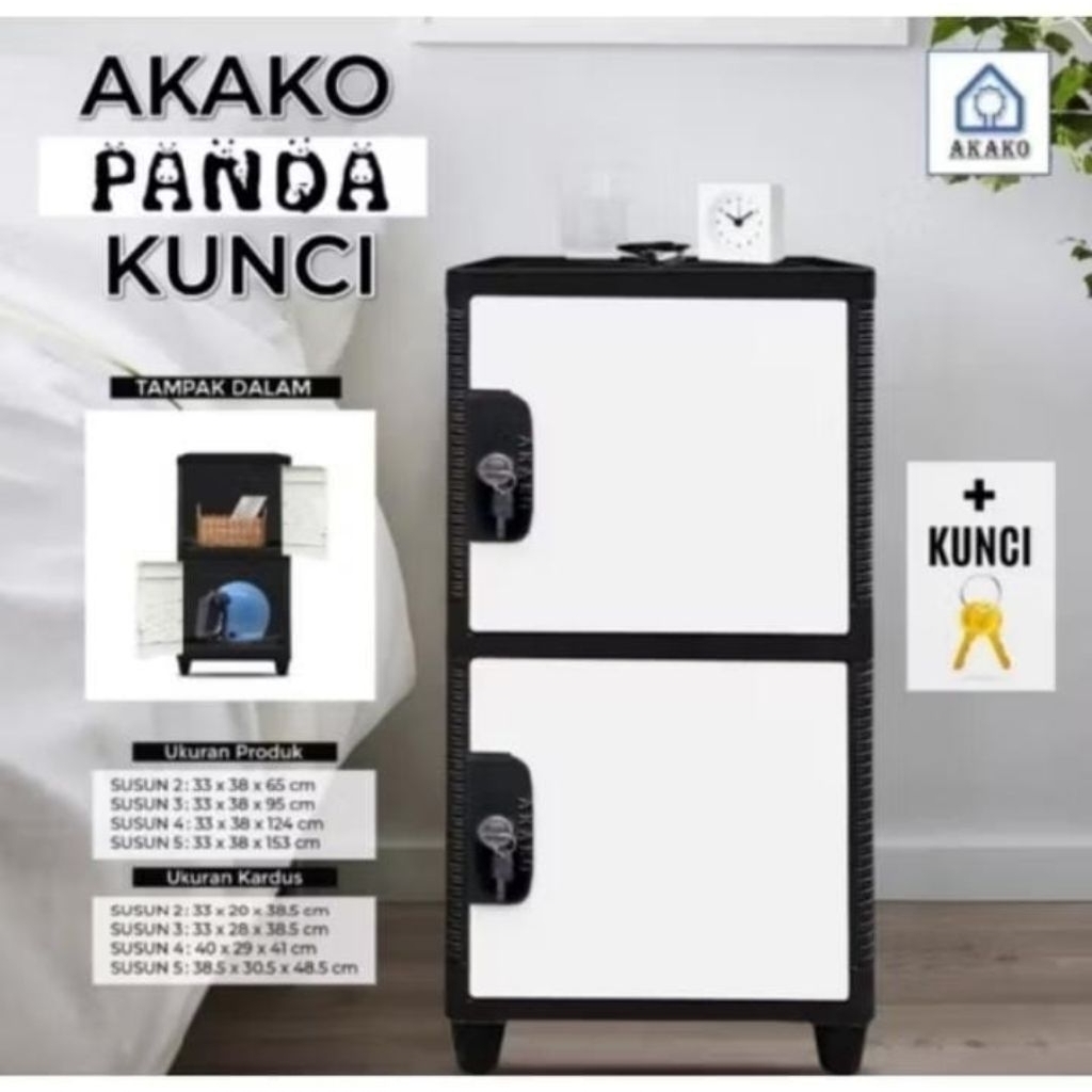 lemari susun 2 bilpin swing panda AKAKO