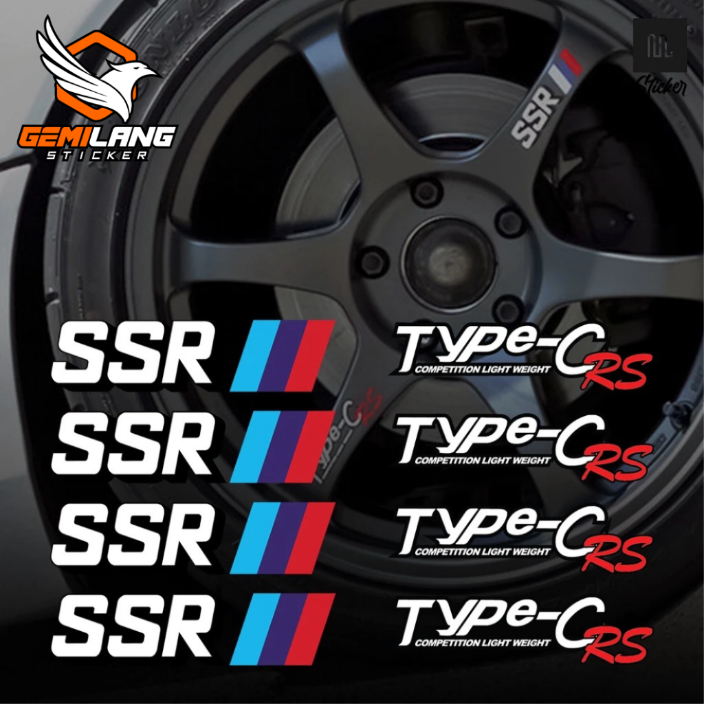 8 Pcs sticker sportrim SSR Stiker SSR Type C premium