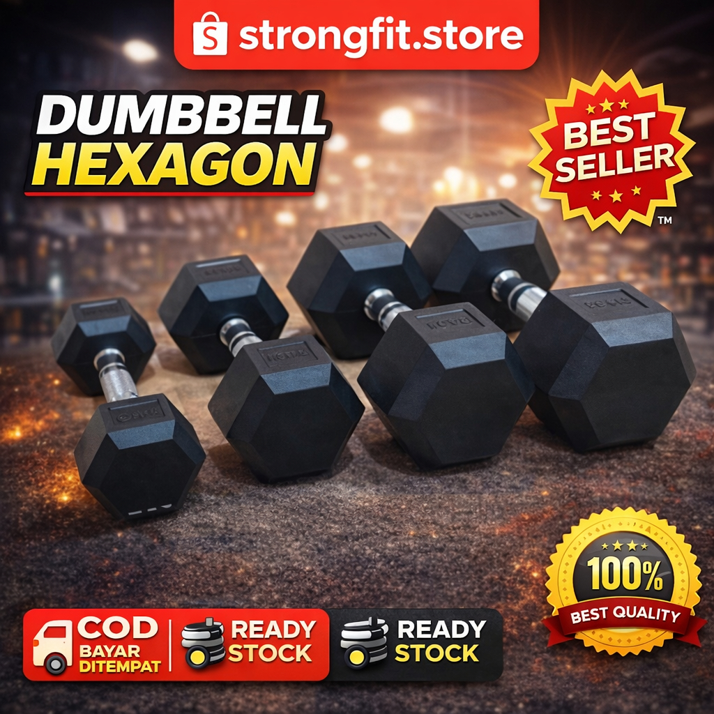 SFS - POTENCE HEXAGON Dumbell Dumble barbel hexagonal 2.5kg-10kg kualitas bagus barbel hexagonal kar