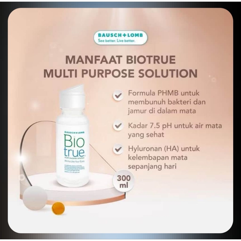 Biotrue Multi Purpose Solution Bausch & Lomb 60ML / Cairan Softlens Biotrue