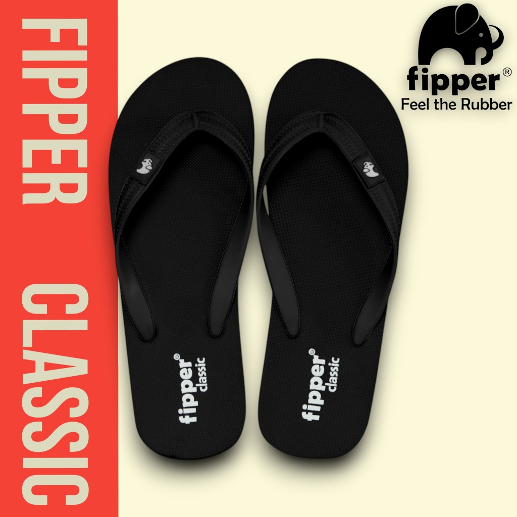 FIPPER - CLASSIC Black / Black - Sandal Jepit Pria / Wanita