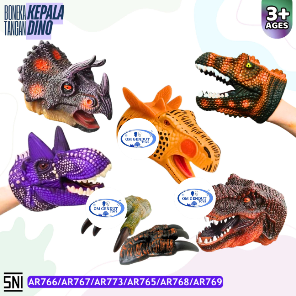 GT Mainan Boneka Tangan Kepala DINO AR766/767