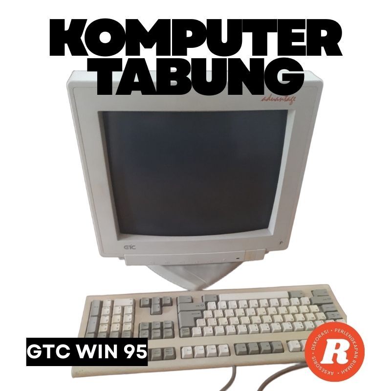 Komputer Tabung Jadul Merk GTC Gratis Keyboard