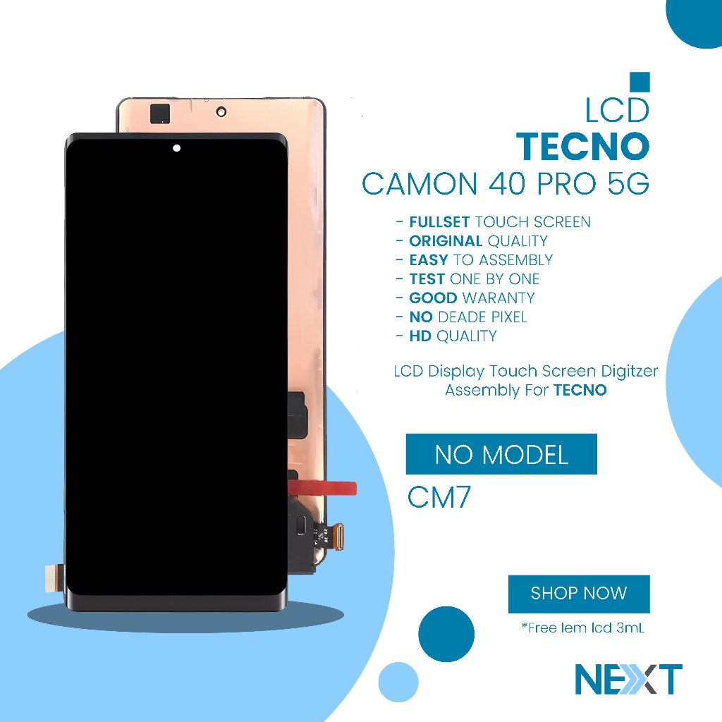LCD Tecno Camon 40 Pro 5G Fullset Touchscreen - High Version Original Parts