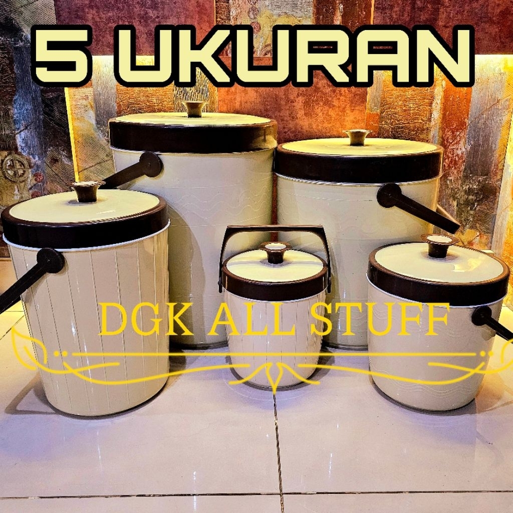 Termos Tempat Wadah Nasi Rice Es Batu Lilin Ice Bucket Tahan Panas Dingin Lama Plastik USA Jumbo Bes