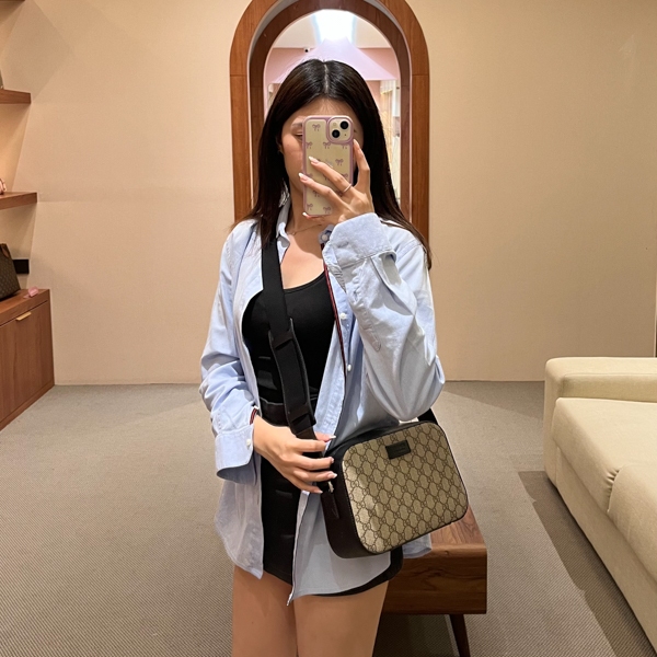 Tas GG SUPREME EBONY GG MONOGRAM BEIGE SHOULDER BAG 100% ORIGINAL