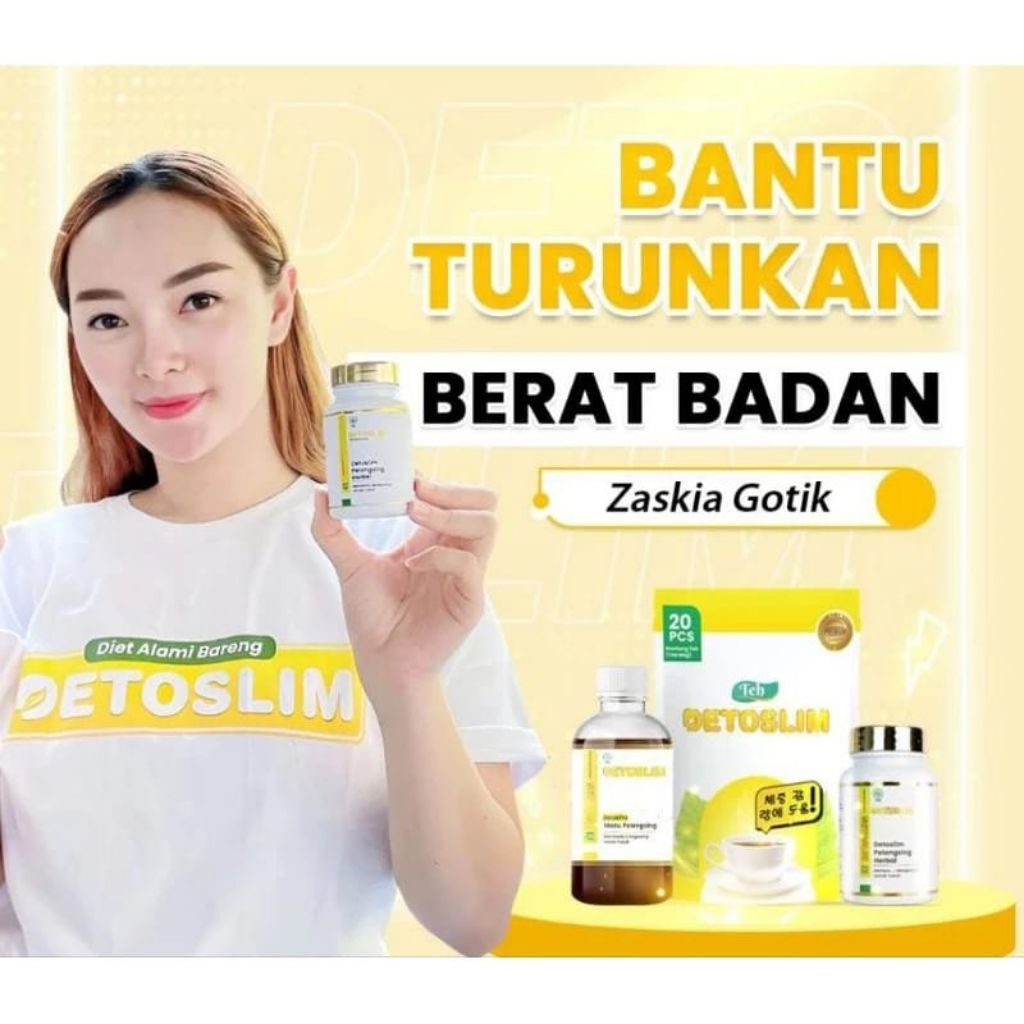 TERLARIS!! Kapsul Detoslim Menurunkan Berat Badan 5-10 kg Detoslim Pelangsing Badan Original Isi 30 