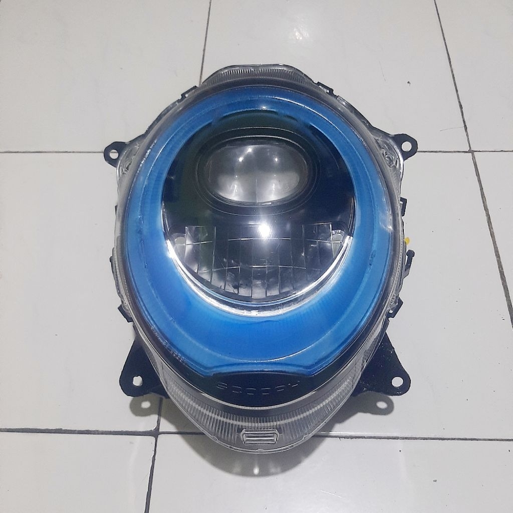 headlamp lampu depan honda scoopy led new k2f prestige 2021 custom black housing blue