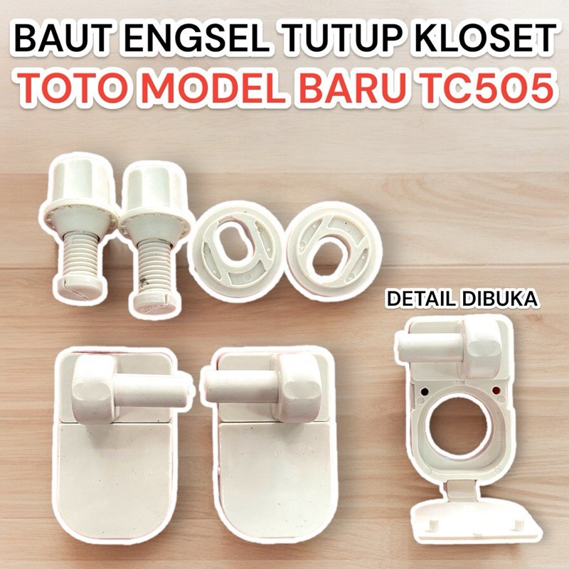 Toto Engsel Baut Tutup Kloset Duduk Model Baru TC505S Engsel Kloset Duduk Toto Baut Engsel Tutup Klo