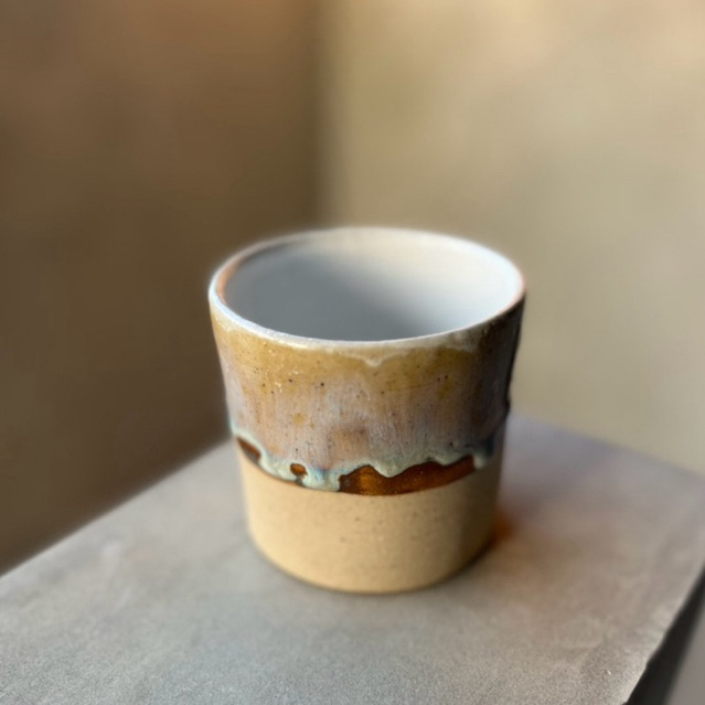 Coffee cups/Gelas Latte Running glaze aesthetic 210ml - Anoa Ceramic