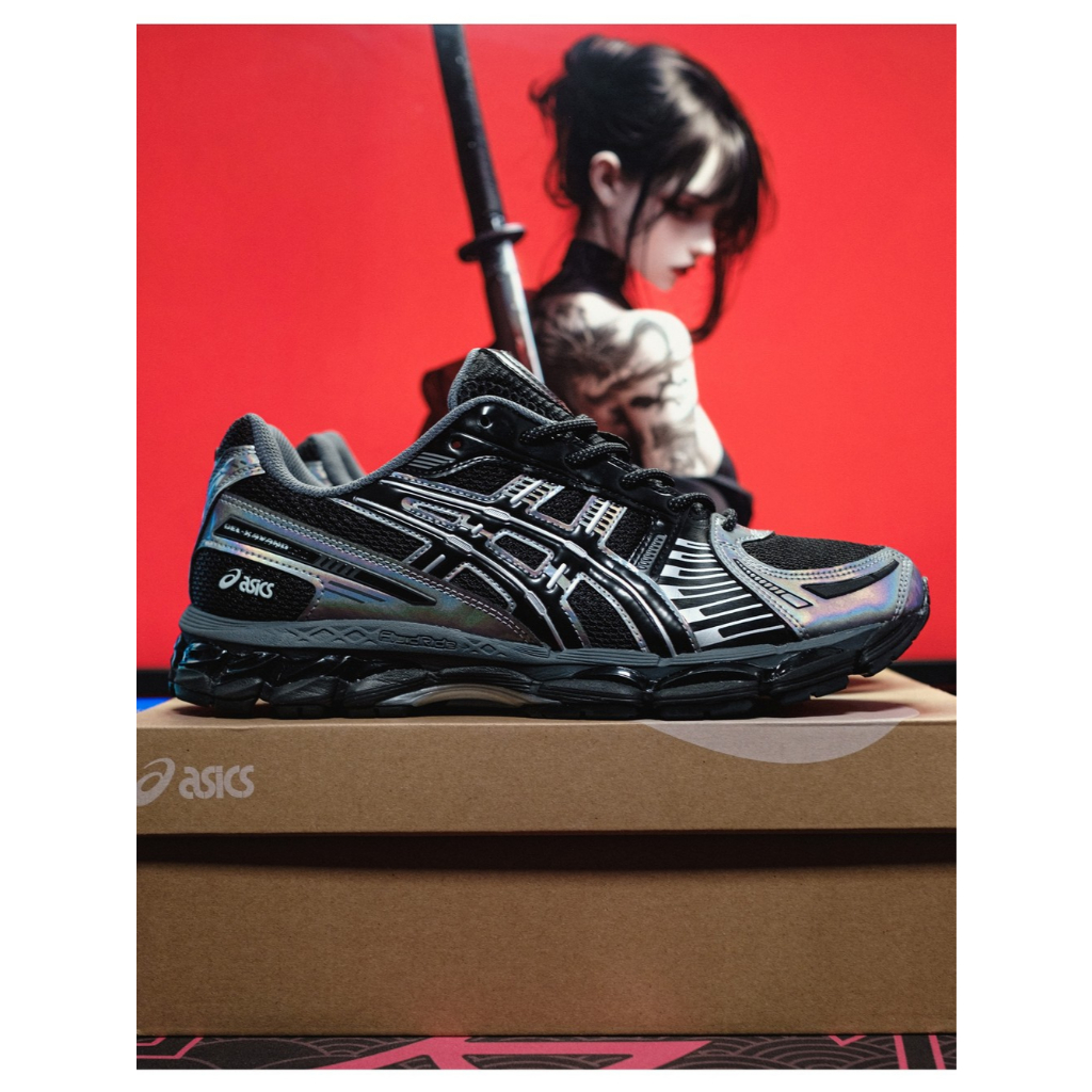 Asics Gel Kayano 12.1 Silver & Black Holiday Pack Atmos Exclusive (Bukan Asics Gel Kayano 14, New Ba