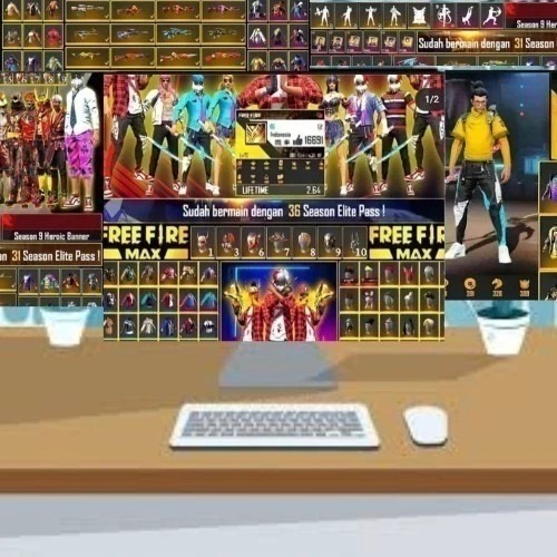 CEK DESKRIPSI ===============)PC GAMING GARENA Akun Freefire Baru Aman Terpercaya Banyak Ep Rambut K