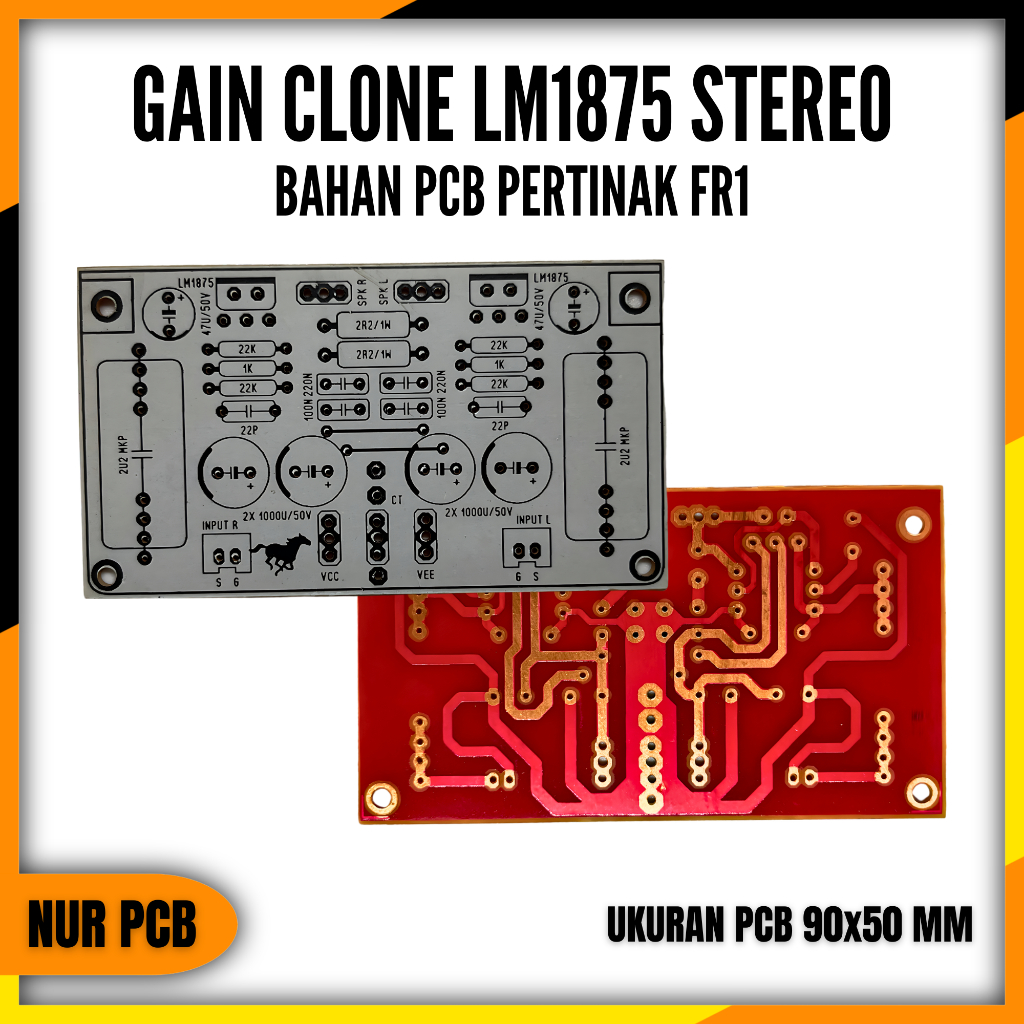 PCB Driver Amplifier Gainclone LM1875 Stereo TDA2050 TDA2030 4-8 Ohm DIY PA-039