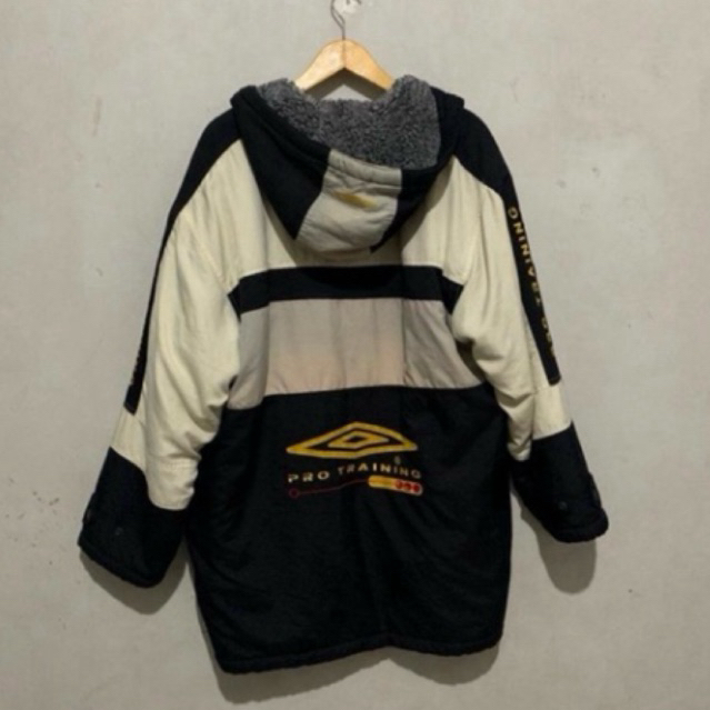 Jacket Hoodie Umbro Sherpa Paracute Pro Training Vintage 80s USA Y2K Authentic Second Original Prelo