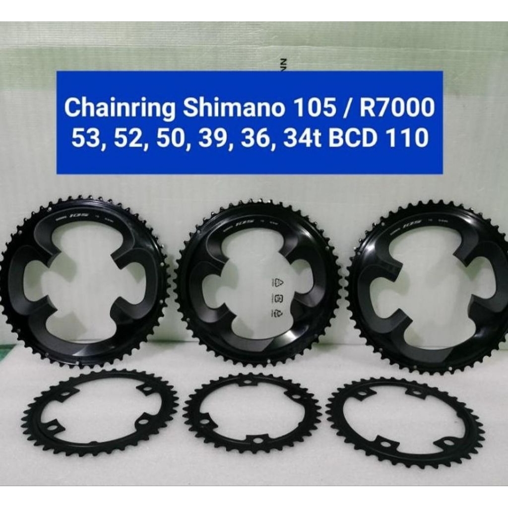 SHIMANO 105 Chainring FC-R7000 34T 36T 39T 50 T 52T 53T BCD110x4